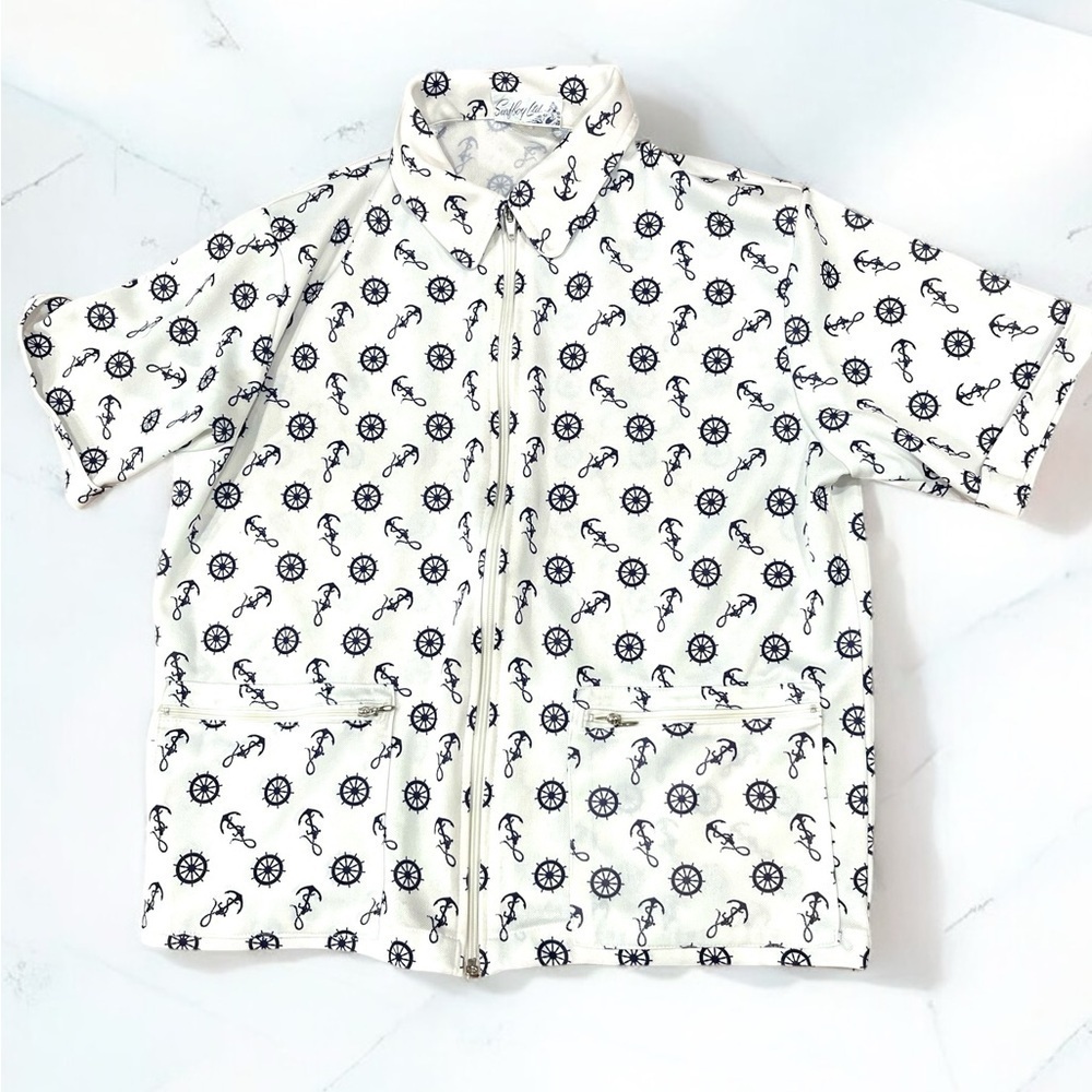 True vintage Surfboy LTD sailor Grandpa Anchor zip up shirt - Picture 1 of 6